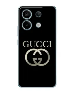 Чохол для Xiaomi Redmi Note 13 Pro (5G) з картинкою «Gucci — золото на чорному» Чохол для Xiaomi Redmi Note 13 Pro (5G) з картинкою «Gucci — золото на чорному»