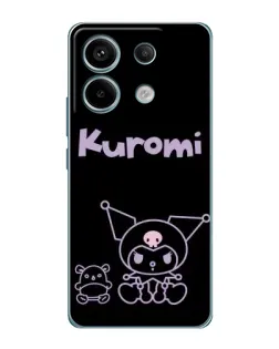 Чехол для Xiaomi Redmi Note 13 Pro (5G) с картинкой «Kuromi — черный минимализм»