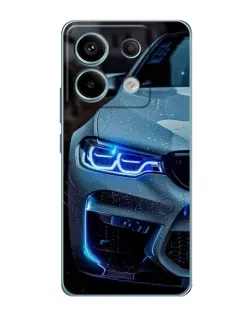 Чехол для Xiaomi Redmi Note 13 Pro (5G) с картинкой «Взгляд BMW с синими фарами» Чехол для Xiaomi Redmi Note 13 Pro (5G) с картинкой «Взгляд BMW с синими фарами»