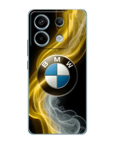 Чехол для Xiaomi Redmi Note 13 Pro (5G) с картинкой «Золотистый дым BMW»