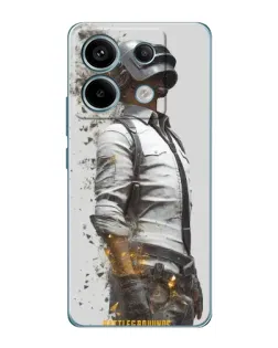 Чехол для Xiaomi Redmi Note 13 Pro (5G) с картинкой «PUBG — боец в пыли»