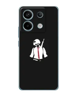 Чехол для Xiaomi Redmi Note 13 Pro (5G) с картинкой «PUBG — силуэт воина»
