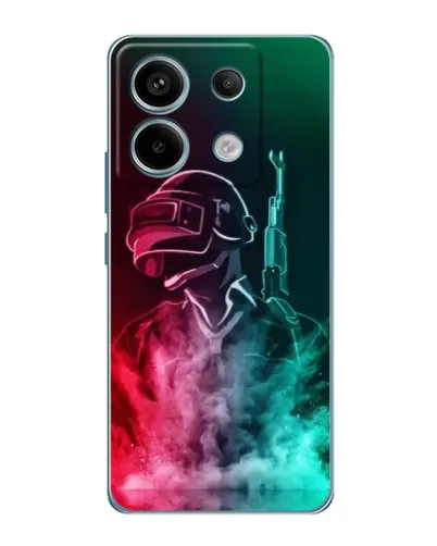 Чехол для Xiaomi Redmi Note 13 Pro (5G) с картинкой «PUBG — огненный воин»
