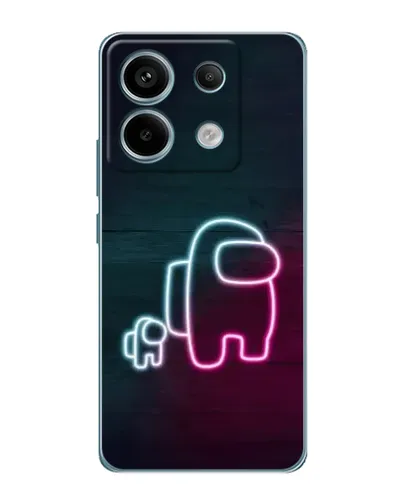 Чехол для Xiaomi Redmi Note 13 Pro (5G) с картинкой «Among Us неон-арт»