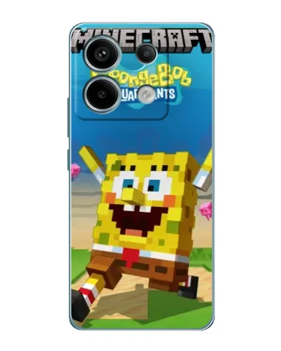 Чохол для Xiaomi Redmi Note 13 Pro (5G) з картинкою «Губка Боб Minecraft» Чохол для Xiaomi Redmi Note 13 Pro (5G) з картинкою «Губка Боб Minecraft»