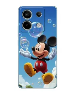 Чехол для Xiaomi Redmi Note 13 Pro (5G) с картинкой «Mickey и мыльные пузыри»