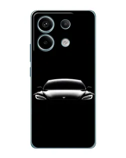 Чехол для Xiaomi Redmi Note 13 Pro (5G) с картинкой «Фары Tesla Night»