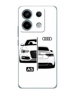 Чехол для Xiaomi Redmi Note 13 Pro (5G) с картинкой «Audi — контрастный дизайн»