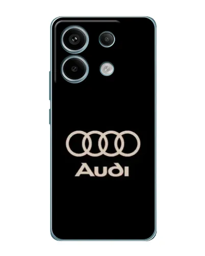 Чехол для Xiaomi Redmi Note 13 Pro (5G) с картинкой «Audi — золотой логотип»