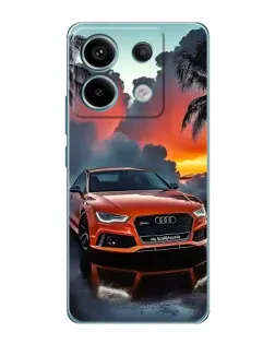 Чехол для Xiaomi Redmi Note 13 Pro (5G) с картинкой «Audi — закат»