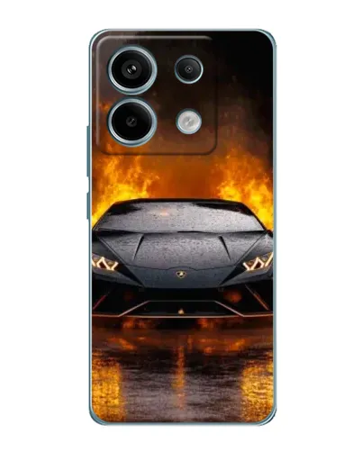 Чехол для Xiaomi Redmi Note 13 Pro (5G) с картинкой «Lamborghini в огне»