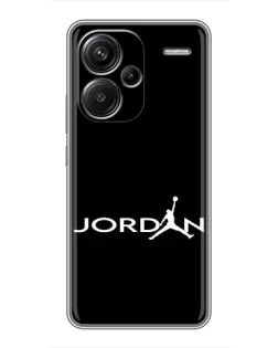 Чехол для Xiaomi Redmi Note 13 Pro Plus с картинкой «Jordan White Logo»