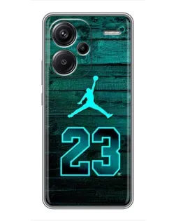 Чехол для Xiaomi Redmi Note 13 Pro Plus с картинкой «Jordan Cyan 23»