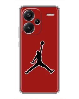 Чехол для Xiaomi Redmi Note 13 Pro Plus с картинкой «Jordan Red Back»