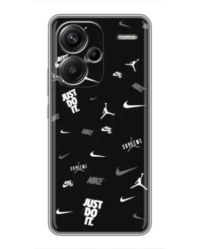 Чехол для Xiaomi Redmi Note 13 Pro Plus с картинкой «Nike Black Pattern» Чехол для Xiaomi Redmi Note 13 Pro Plus с картинкой «Nike Black Pattern»