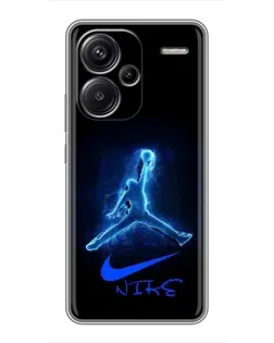 Чехол для Xiaomi Redmi Note 13 Pro Plus с картинкой «Jordan Neon Blue»