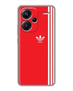 Чехол для Xiaomi Redmi Note 13 Pro Plus с картинкой «Красный минимализм Adidas»