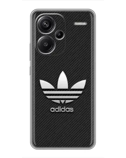 Чехол для Xiaomi Redmi Note 13 Pro Plus с картинкой «Adidas Карбоновая текстура»