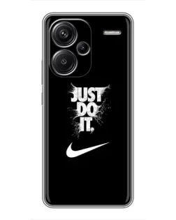 Чехол для Xiaomi Redmi Note 13 Pro Plus с картинкой «Текстовый принт Nike»