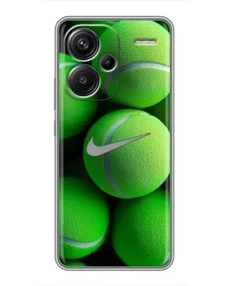 Чехол для Xiaomi Redmi Note 13 Pro Plus с картинкой «Теннисные мячи Найк»