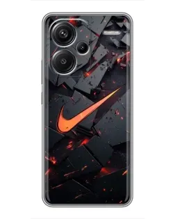 Чехол для Xiaomi Redmi Note 13 Pro Plus с картинкой «Nike — эффект разломов»