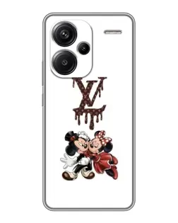 Чехол для Xiaomi Redmi Note 13 Pro Plus с картинкой «LV и Микки Маус»