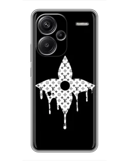 Чехол для Xiaomi Redmi Note 13 Pro Plus с картинкой «Цветочная монограмма»