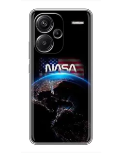 Чехол для Xiaomi Redmi Note 13 Pro Plus с картинкой «Земля из космоса NASA»