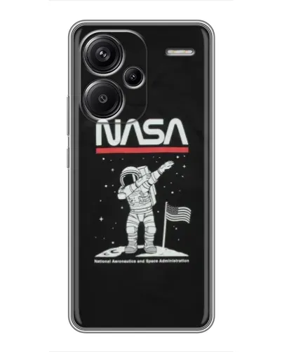 Чехол для Xiaomi Redmi Note 13 Pro Plus с картинкой «NASA — шагаем по Луне»