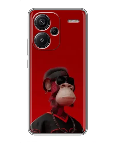 Чехол для Xiaomi Redmi Note 13 Pro Plus с картинкой «Bored Ape в красном»