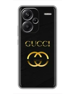 Чехол для Xiaomi Redmi Note 13 Pro Plus с картинкой «Золотой логотип Gucci»