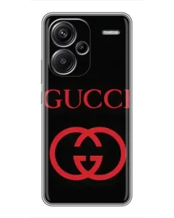 Чехол для Xiaomi Redmi Note 13 Pro Plus с картинкой «Gucci — красный логотип»