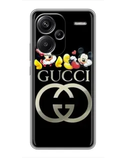 Чехол для Xiaomi Redmi Note 13 Pro Plus с картинкой «Gucci — герои Disney»