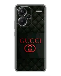 Чехол для Xiaomi Redmi Note 13 Pro Plus с картинкой «Gucci — стеганый черный»