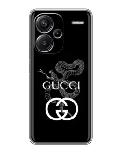 Чехол для Xiaomi Redmi Note 13 Pro Plus с картинкой «Gucci — серебряная змея»