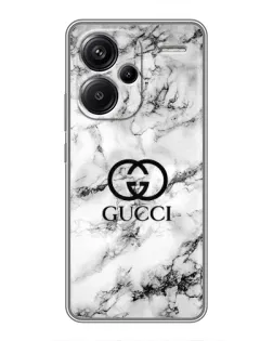 Чехол для Xiaomi Redmi Note 13 Pro Plus с картинкой «Gucci — мраморный шик»