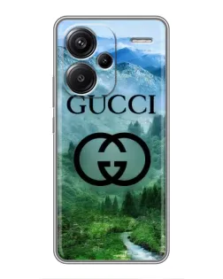 Чехол для Xiaomi Redmi Note 13 Pro Plus с картинкой «Gucci — горный пейзаж»