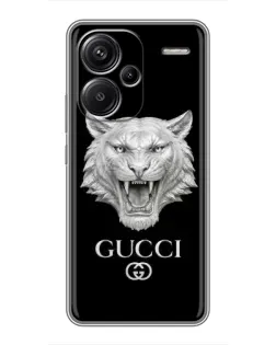 Чехол для Xiaomi Redmi Note 13 Pro Plus с картинкой «Gucci — серебряный лев»