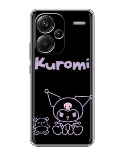 Чохол для Xiaomi Redmi Note 13 Pro Plus з картинкою «Kuromi — чорний мінімалізм»