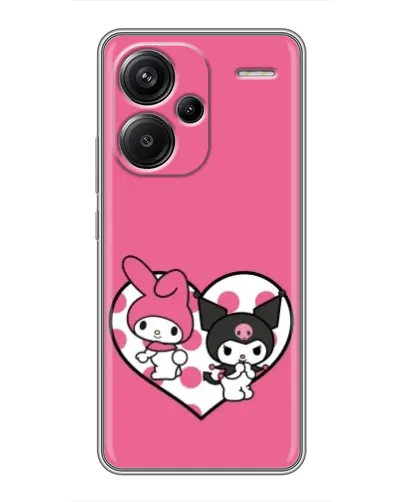 Чохол для Xiaomi Redmi Note 13 Pro Plus з картинкою «Kuromi та My Melody»