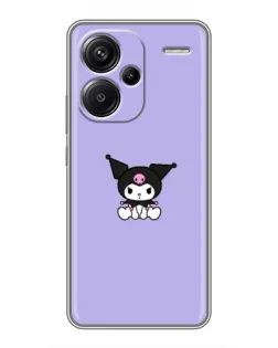 Чохол для Xiaomi Redmi Note 13 Pro Plus з картинкою «Kuromi — фіолетовий мінімалізм»