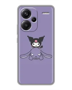 Чохол для Xiaomi Redmi Note 13 Pro Plus з картинкою «Kuromi на ліловому фоні»