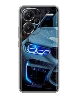 Чехол для Xiaomi Redmi Note 13 Pro Plus с картинкой «Взгляд BMW с синими фарами» Чехол для Xiaomi Redmi Note 13 Pro Plus с картинкой «Взгляд BMW с синими фарами»