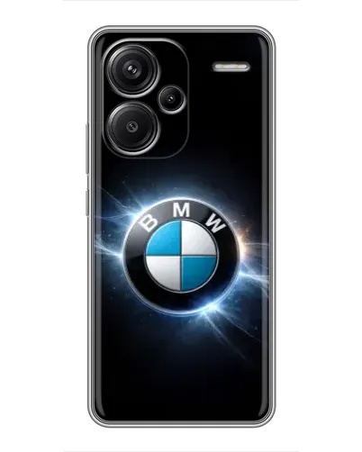 Чехол для Xiaomi Redmi Note 13 Pro Plus с картинкой «BMW — неоновое сияние»