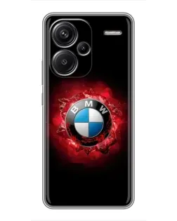 Чехол для Xiaomi Redmi Note 13 Pro Plus с картинкой «Логотип BMW — вспышка»