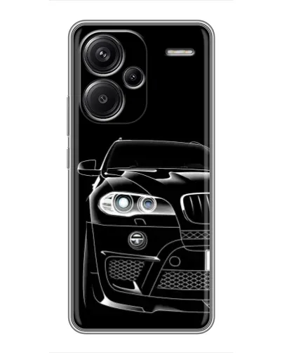 Чехол для Xiaomi Redmi Note 13 Pro Plus с картинкой «Темный силуэт BMW»