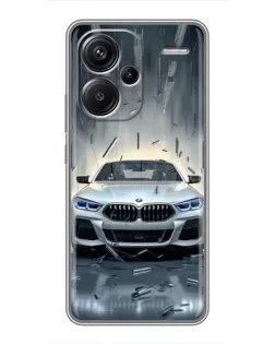 Чехол для Xiaomi Redmi Note 13 Pro Plus с картинкой «BMW в свете фар»