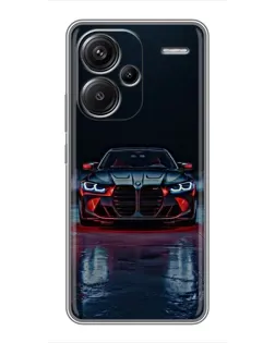 Чехол для Xiaomi Redmi Note 13 Pro Plus с картинкой «BMW на мокрой дороге»