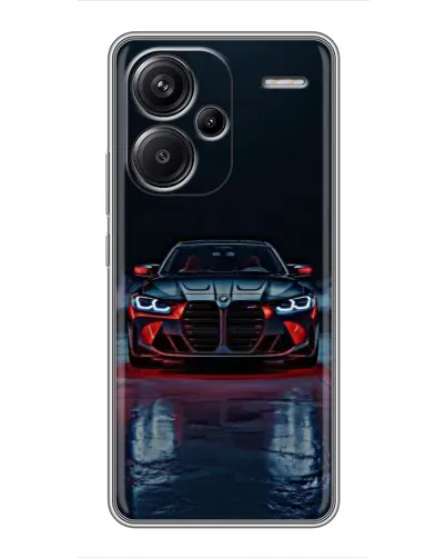 Чехол для Xiaomi Redmi Note 13 Pro Plus с картинкой «BMW на мокрой дороге»