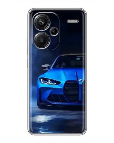 Чехол для Xiaomi Redmi Note 13 Pro Plus с картинкой «Голубая BMW M4»